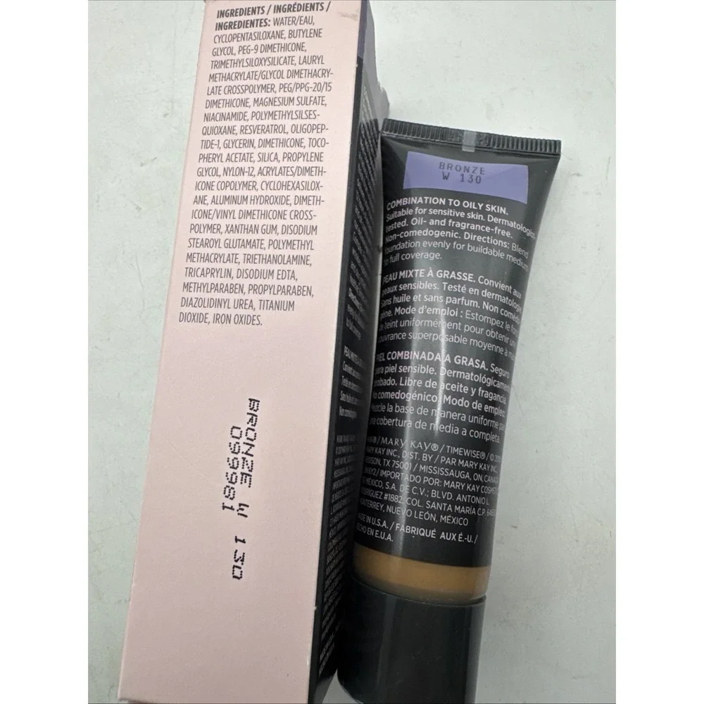 Mary Kay Timewise Matte 3D Foundation Bronze 099981 W 130 Full Size New in box